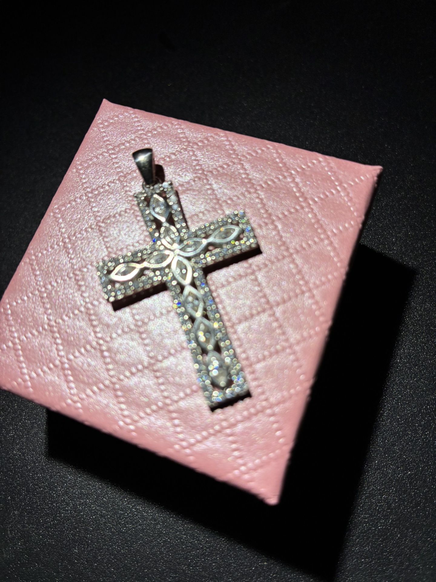 Cross Pendant-Sterling Silver & Triple A CZ