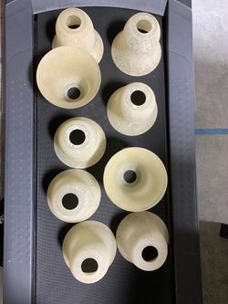 Frosted Glass Lamp Light Shades Bell Shaped - Set of 9