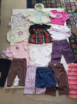 BABY GIRL CHRISTMAS WINTER CLOTHES LOT SIZE 12MON