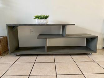 Rustic Modern Open Shelf TV Stand