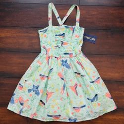 Little Girls Clothes New With Tag Jade Bird Print Dress Size 6T/6X 