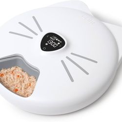 Catit PIXI Smart 6-Meal Feeder – Automatic and Customizable Feeding Schedule with App Support, White