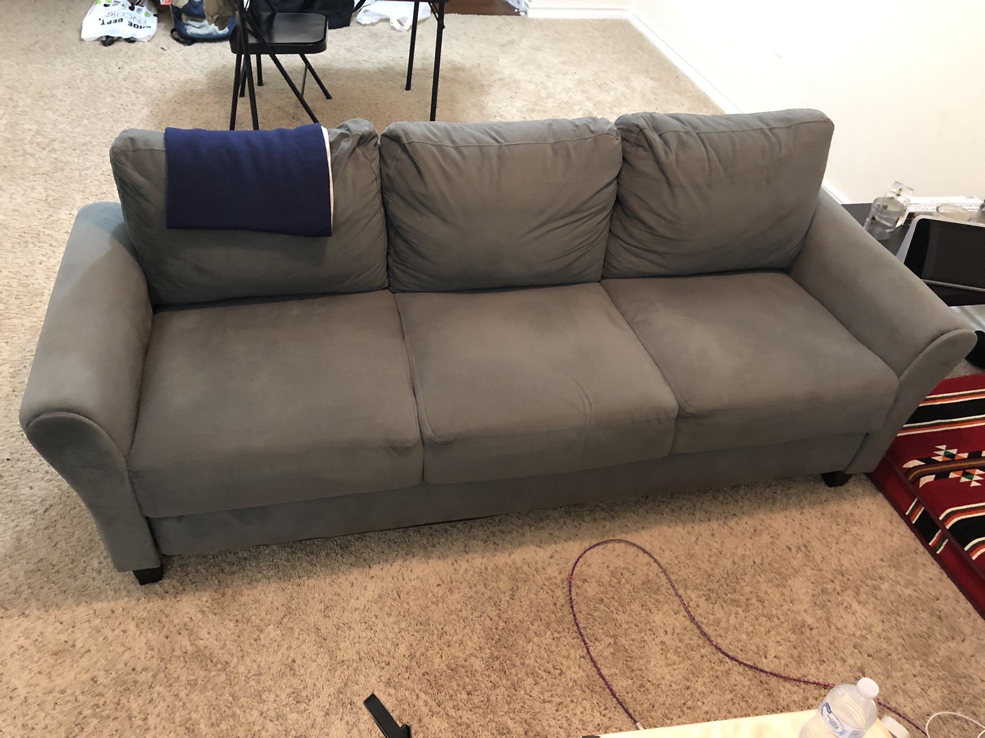 Suede Green Couch