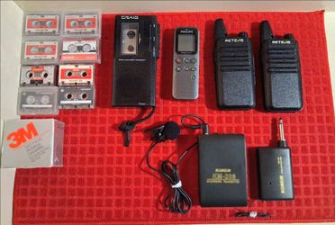 classic and modern audio recording and communication gear bundle