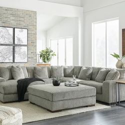 Lindyn Fog 5-Piece LAF Sectional ( Raf and Laf sectional & couch sofa, loveseat, recliner options