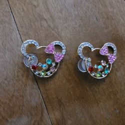 Lot Of 2 Metal Mickey Mouse Shoe Charms 