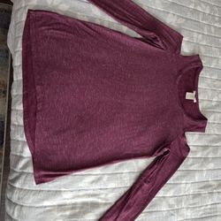 Burgundy Open Shoulder Top