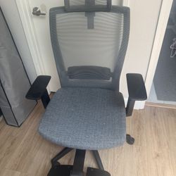 Ergonomic office chair, reclining and leg rest