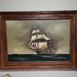 Ship Nautical Painting Framed