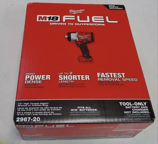 Milwaukee M18 Fuel 1/2" High Torque Impact Wrench, Brand New Never Used in Box, $250!