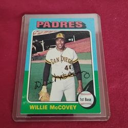 Vintage old 1975 Willie McCovey Baseball Card Topps $450