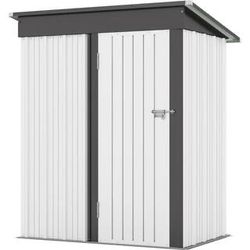 5 ft. W x 3 ft. D Outdoor Storage White Metal Shed with Sloping Roof and Lockable Door (16 sq. ft.)brand new in box   $59  📍 Warehouse Address: 2745 