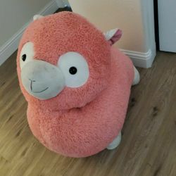 Giant 55" plush coral llama in Great condition Just Needs To Be Cleaned