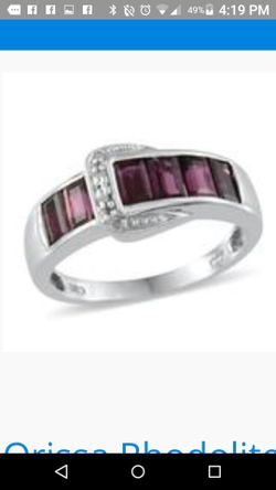 ORISSA RHODALITE GARNET BUCKLE Ring New