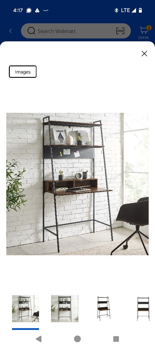 Wooden Ladder Computer Desk