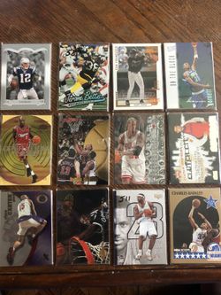 Basketball football baseball cards