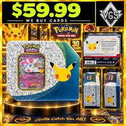 Pokémon TCG 30th Celebration Tin Sylveon ex 5 Booster Packs Sealed 2026
