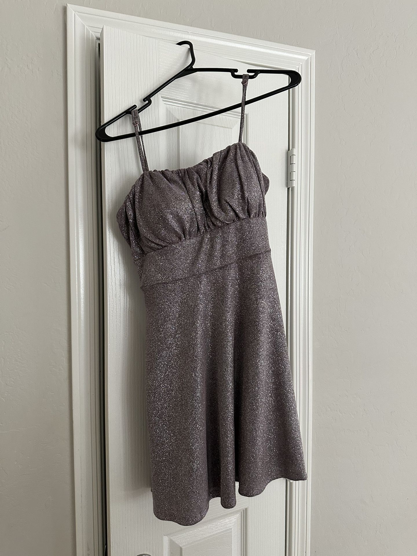 Prom Style Dresses - Medium Purple Dress And Black Small Dress