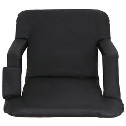 2 Pcs SerPortable Stadium Seat for Bleachers and Bench 6-Reclining Adjustable Positions Foldable Chair Padded Cushion with Armrest Water Resistant Ant
