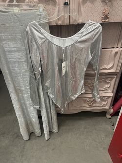 Silver Sparkle Pants & Metallic Top
