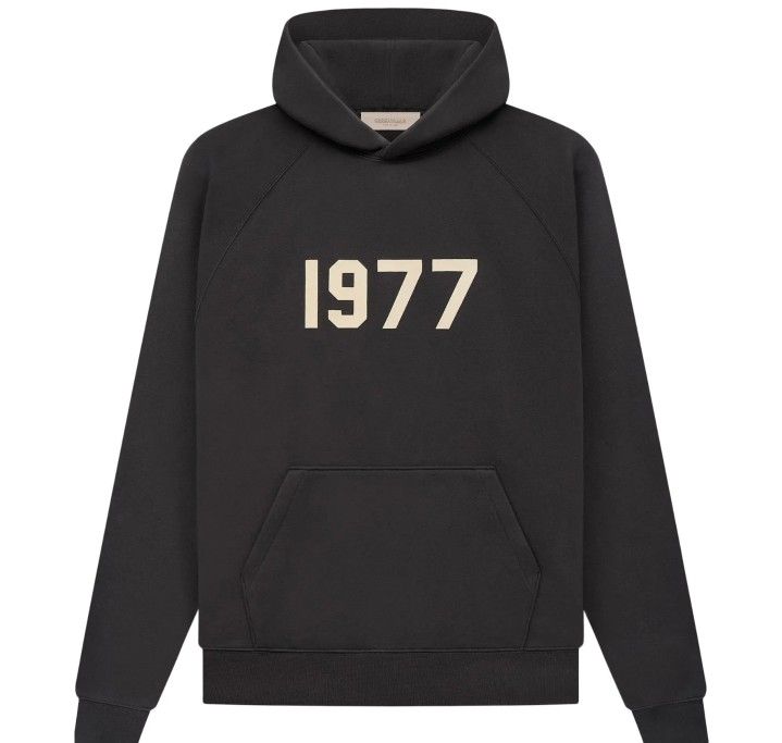 Essentials Fear Of Gods 1977 Iron Hoodie Authentic- Black