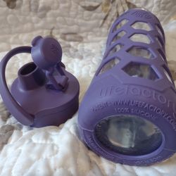 Large Reusable Glass Sports Bottle