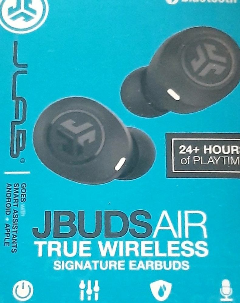 The Original "AIR" - JLab Audio JBuds Air True Wireless Signature Bluetooth Earbuds + Charging Case - Black