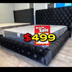 King Black European With Orthopedic Matres.colchon 