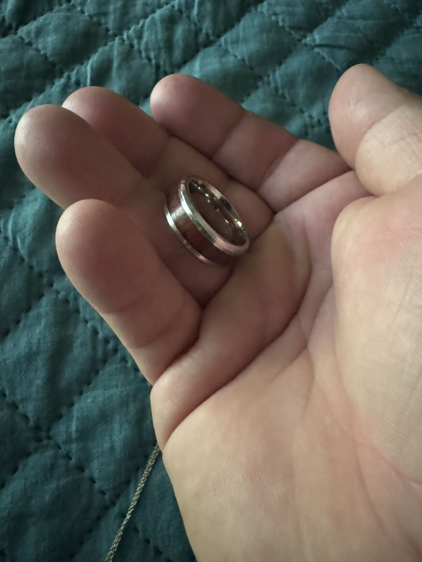 Woodland Stainless Steel Ring Size 9