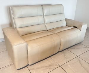 Leather power reclining