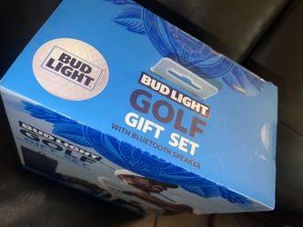 Bud Light Golf Gift Set with Bluetooth Speaker 2 Golf Balls 1 Club Towel 20  Tees and Bluetooth Speaker Golf Accessories 