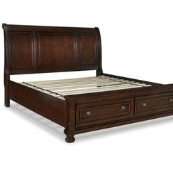 Porter King Sleigh Bed with 2 Storage Drawers   *READ DESCRIPTION*