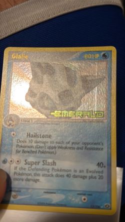 Damaged 2005 Pokemon EX Emerald Glalie 13/106 Rare Reverse Holo