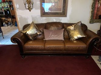 Brown Leather Couch