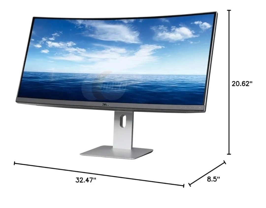Dell UltraSharp U3415W 34-Inch QHD Ultra Wide 1440p Curved LED-Lit Monitor