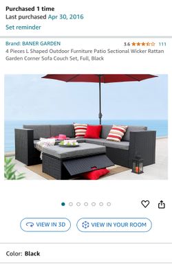 DEAL ALERT ‼️ 4 Piece L Shaped Patio Set (No Cushions)