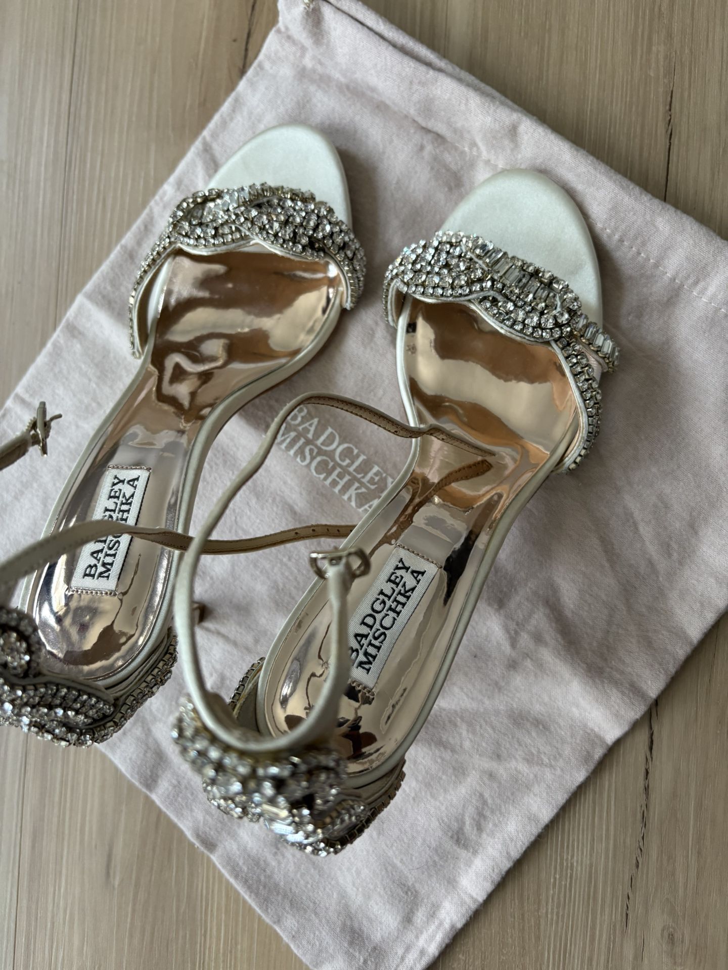 Badgley Mischka Women’s Embellished Ankle Strap Sandal
