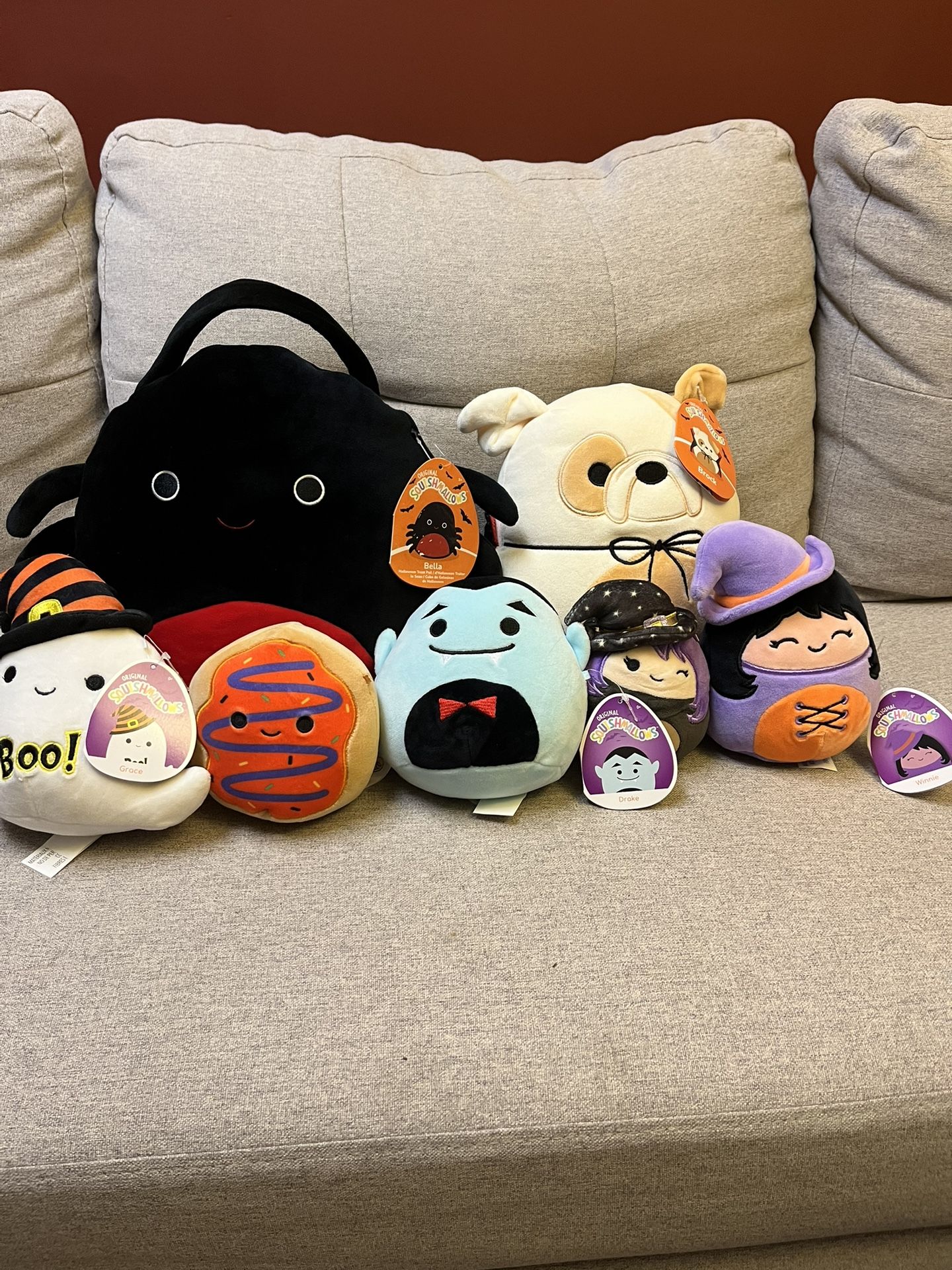 Squishmallows Halloween Lot – Bella, Brock, Drake, Grace, Winnie, Jay, Voodie