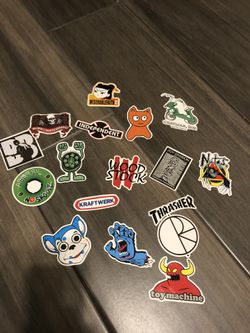 Supreme / skateboard brands / band stickers