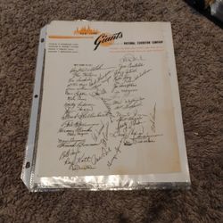 New York Giants Vintage Team Signitures