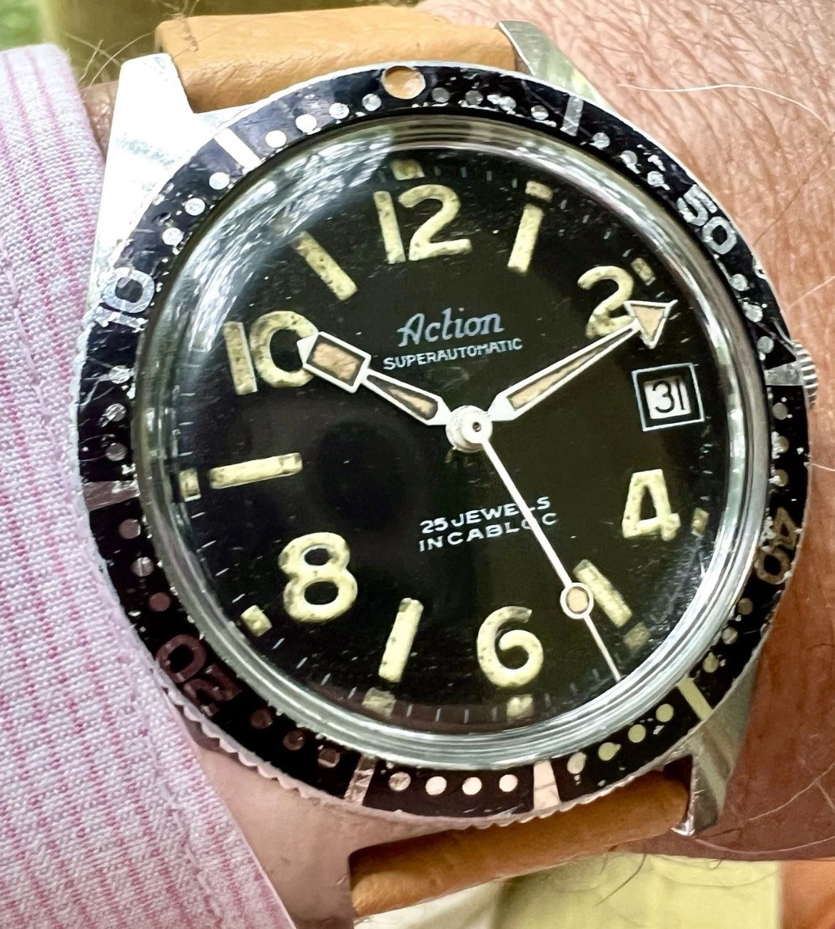 Vintage Jumbo Swiss Dive Watch - Automatic - Broad Arrow!