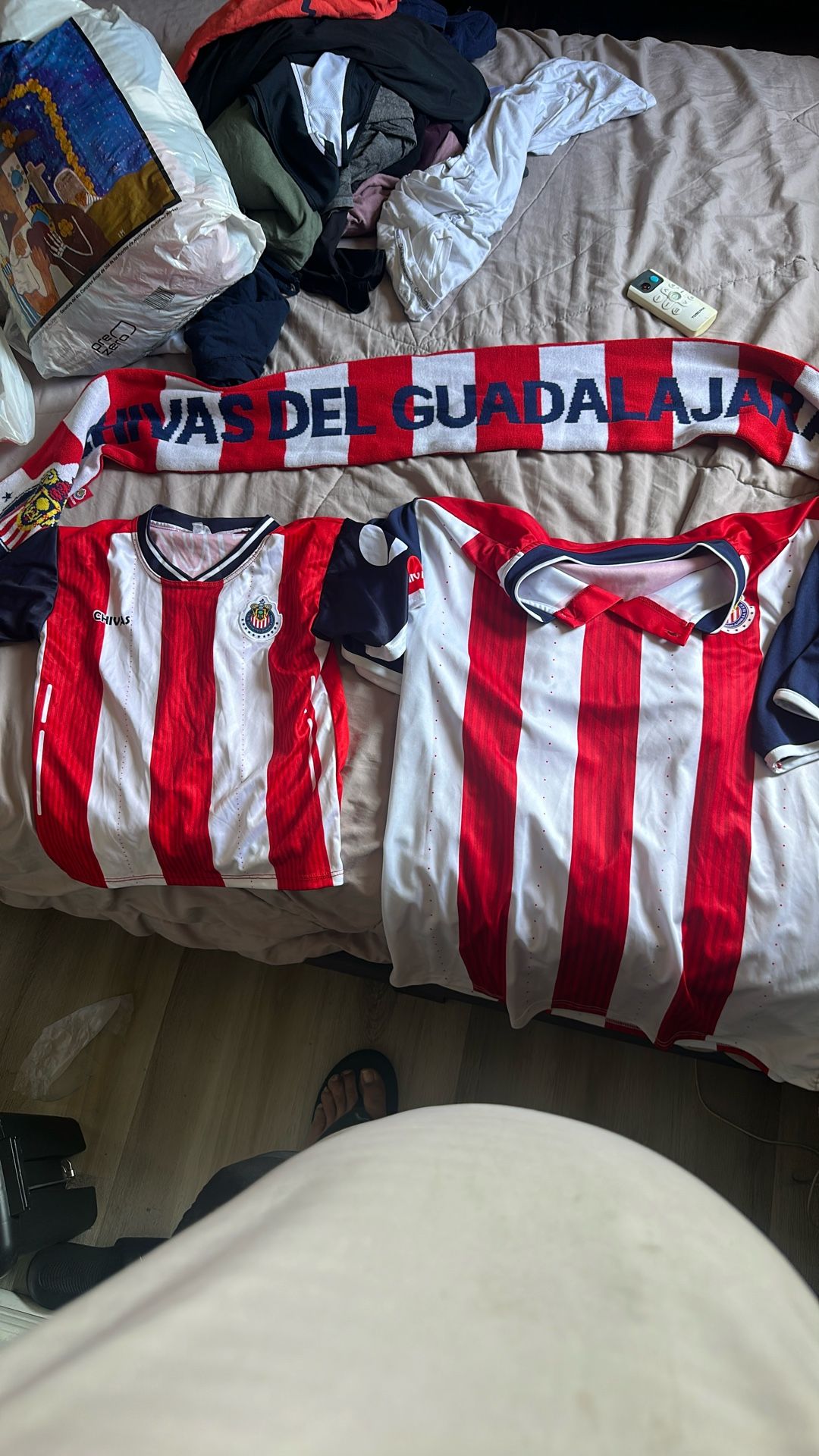 Chivas Playera De Adulto Y De Niño Y Bufanda