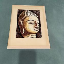 Buddha Screen Print On Fabric