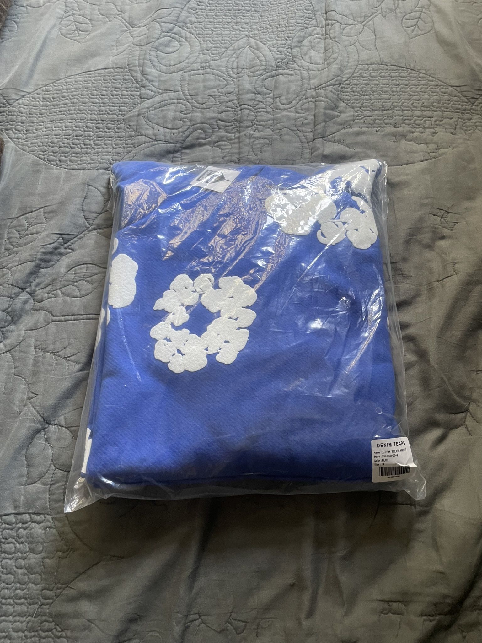 Blue Denim Tear Hoodie