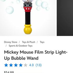 Mickey Mouse Film Strip Light Up Bubble Wand