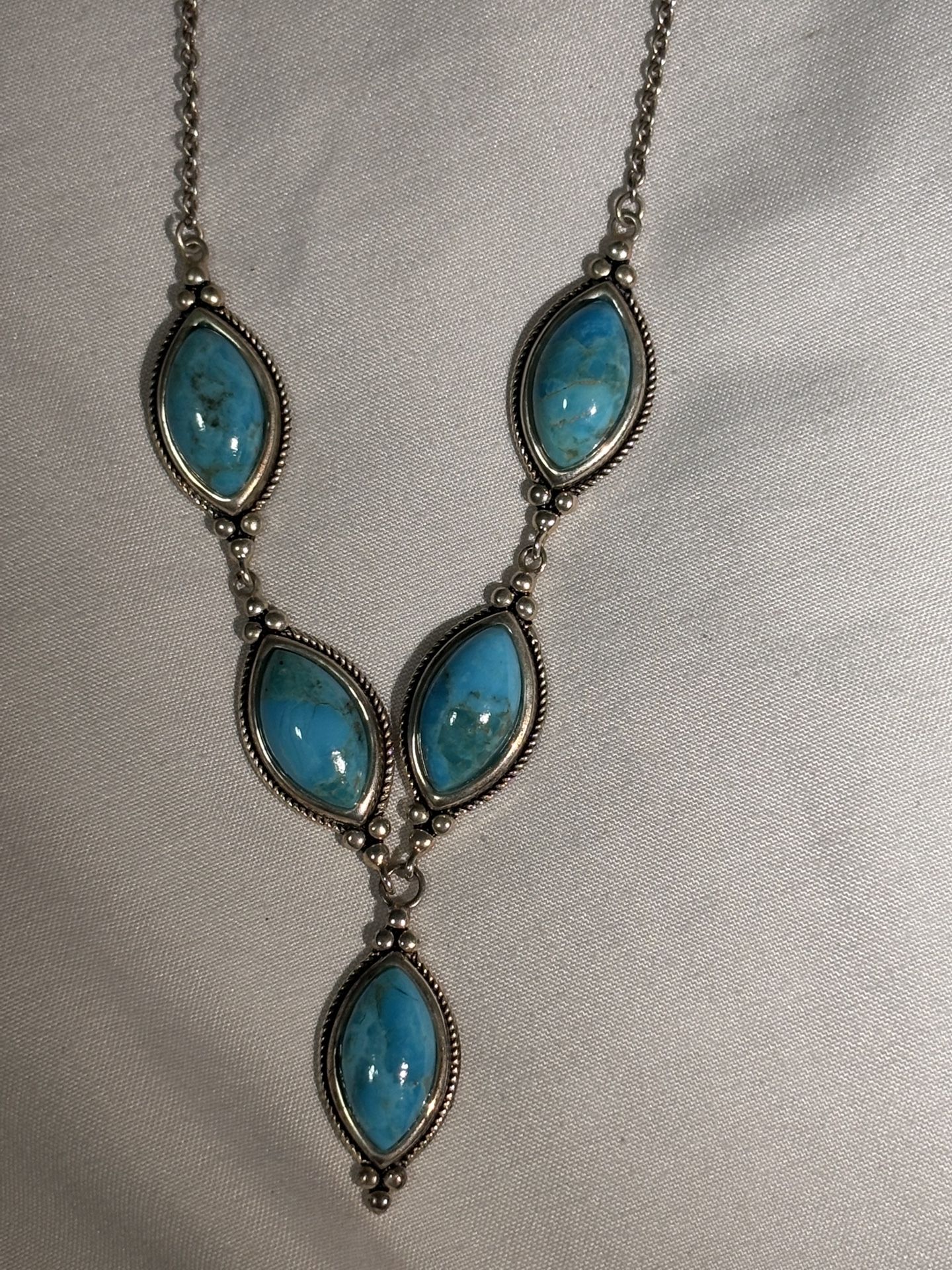 Stauer Silver Plated Real Sedona Turquoise 20" Necklace