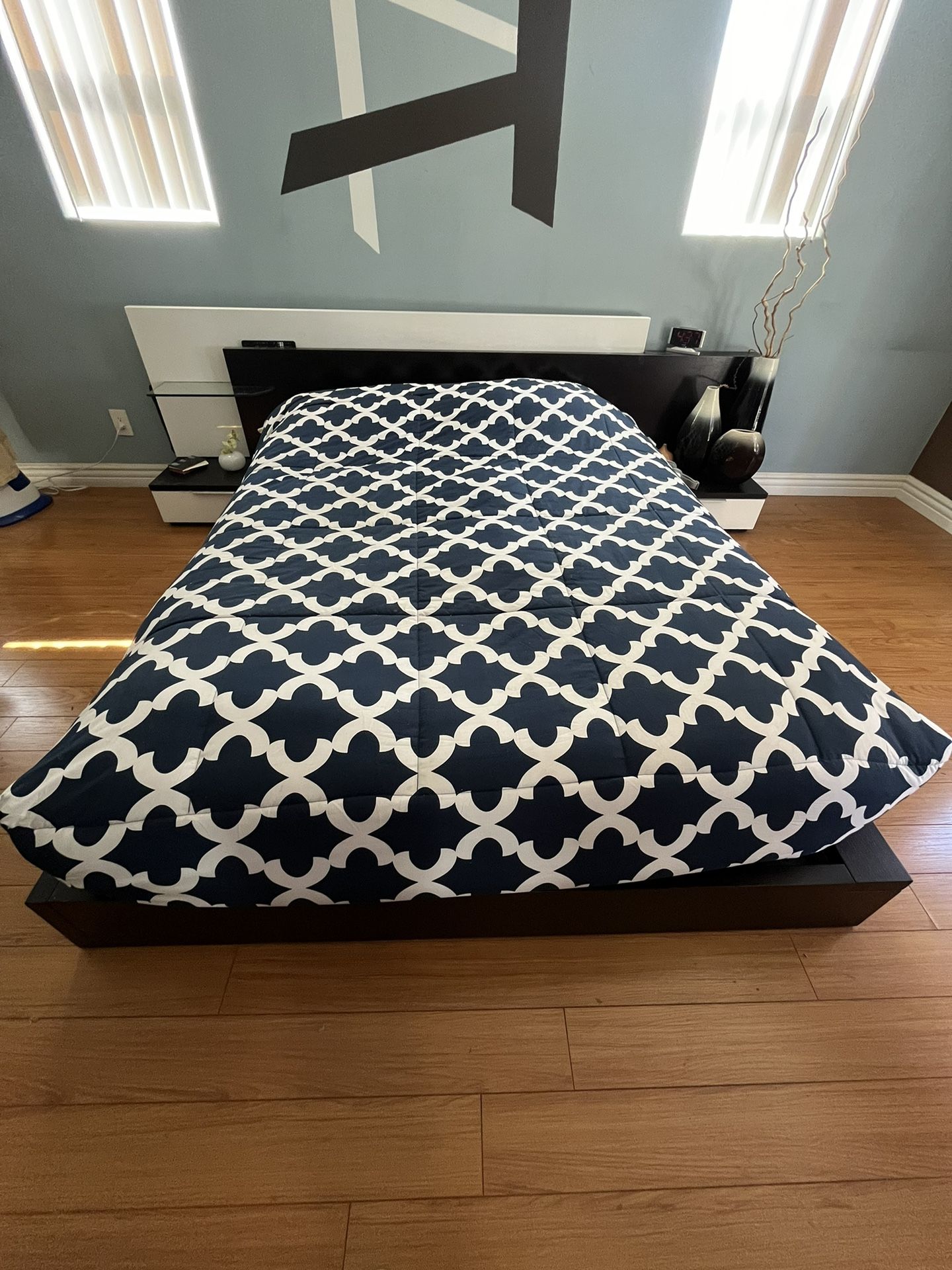 Bed Frame With Side Tables (bed not included)