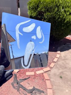 Engraved Ghost Face Art