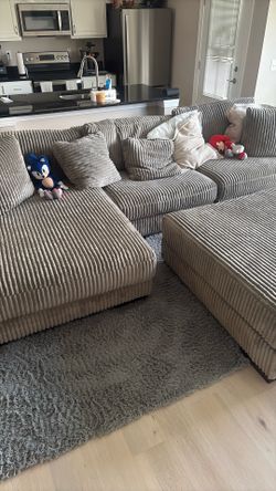 6-8 Person Couch And Ottoman 