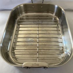 All Clad 18”x14” Stainless Steel Roaster w/ Rack